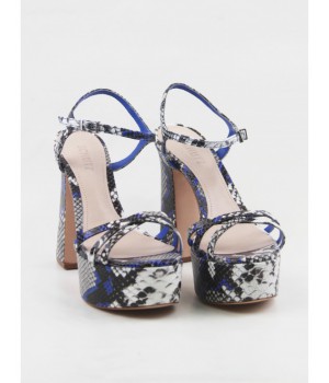 S20669 0016 Schutz sandalo con plateaux pitonato