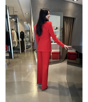 HJ1081HP1410 Hanita collection completo giacca e pantalone rosso