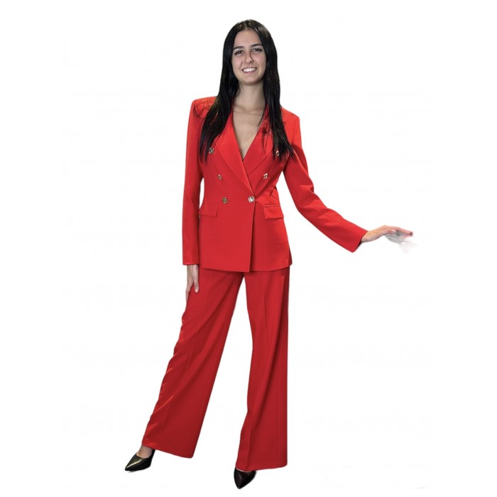 HJ1081HP1410 Hanita collection completo giacca e pantalone rosso