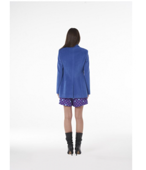 HK978 Hanita cappotto con cintura blu capri