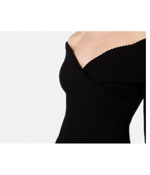 Elisabetta Franchi abito in maglia nero AM04Q36E2