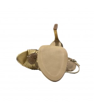 Sandalo oro applicazione gioiello cuore 32-20678