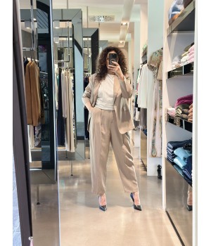 Annarita N Completo giacca e pantalone in lino e viscosa