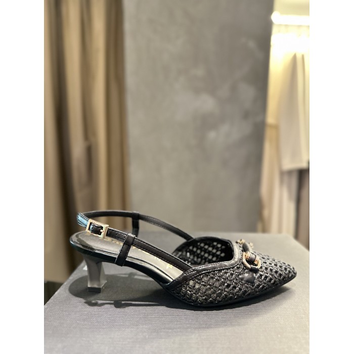TAMARIS Slingback nere in rafia 29634