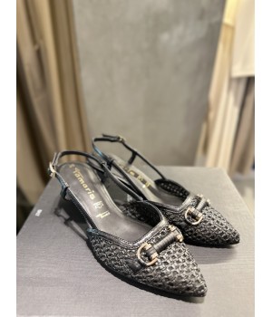 TAMARIS Slingback nere in rafia 29634