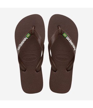 Havaianas Brasil Logo Dark Brown