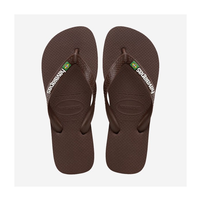 Havaianas Brasil Logo Dark Brown