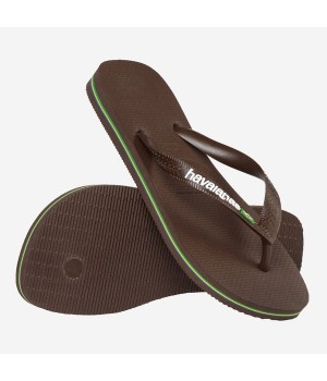 Havaianas Brasil Logo Dark Brown