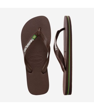 Havaianas Brasil Logo Dark Brown