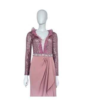 Elisabetta Franchi abito lungo paillettes AB17222E2 Phard
